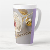 'Goedemorgen Mokken', 'Alleen ochtendvibes' Latte Mok (Rechterhoek)