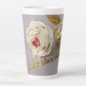 'Goedemorgen Mokken', 'Alleen ochtendvibes' Latte Mok (Voorkant)