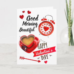 Goedemorgen mooi gelukkig Valentijnsdag Kaart