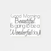 Goedemorgen mooi. Geweldige dag! Post-it® Notes (Voorkant)
