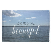 Goedemorgen mooi/goedenacht mooi kussensloop (Achterkant)