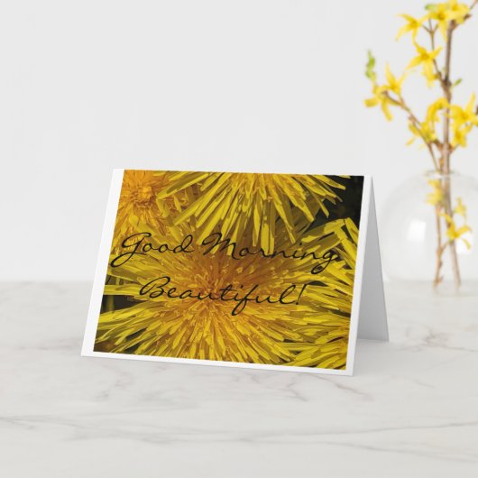 Goedemorgen mooi kaart (Gele Bloem)