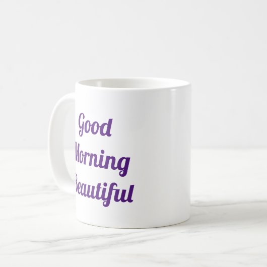 Goedemorgen mooi koffiemok (Voorkant links)