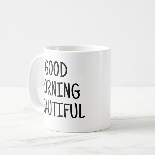 Goedemorgen mooi koffiemok (Voorkant links)