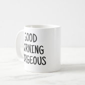 Goedemorgen mooi koffiemok (Voorkant links)