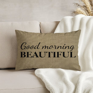 Goedemorgen mooi Linnen textuur deken Decoratief Kussen