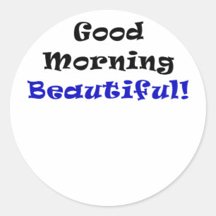 Goedemorgen mooi ronde sticker