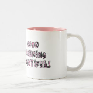 Goedemorgen mooi! tweekleurige koffiemok