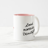 Goedemorgen mooi! tweekleurige koffiemok (Voorkant rechts)
