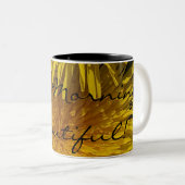 Goedemorgen mooi tweekleurige koffiemok (Voorkant rechts)