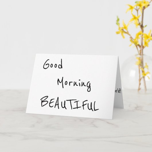 GOEDEMORGEN MOOI..."VOOR MIJN BRUID OM TE ZIJN" KAART (Gele Bloem)