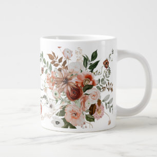 Goedemorgen, mooie Floral Bouquet Grote Koffiekop