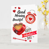 Goedemorgen Mooie Gelukkige Valentijnsdag Kaart (Gele Bloem)