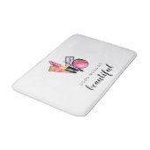 Goedemorgen mooie Makeup Waterverf lipstick Badmat (Gekanteld)