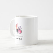 Goedemorgen mooie Makeup Waterverf lipstick Koffiemok (Voorkant links)