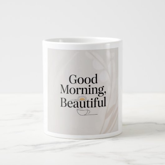 Goedemorgen, mooie minimalistische mok (Voorkant)