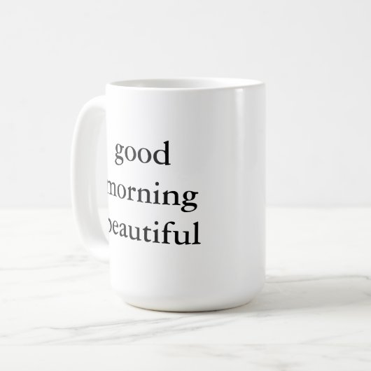 Goedemorgen mooie Mok (Voorkant links)