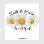 Goedemorgen mooie witte feestdagen sticker (Vel)