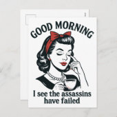 Goedemorgen moordenaars mislukt feestdagenkaart (Voorkant / Achterkant)