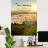 Goedemorgen Motivatie citaten poster (Thuiskantoor)