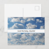Goedemorgen Naam Mooie Wolken Foto Sjabloon Briefkaart (Voorkant / Achterkant)