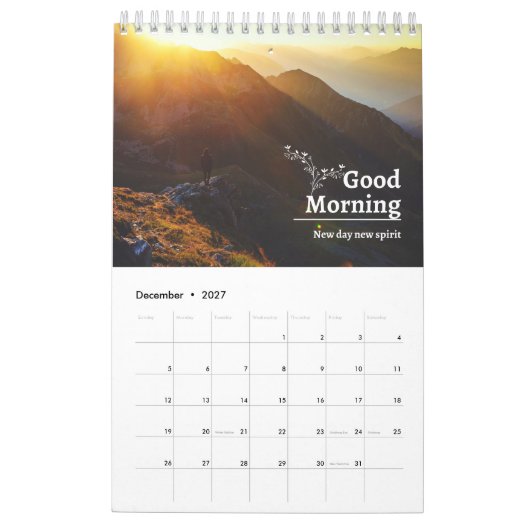 Goedemorgen natuur kalender (Dec 2027)