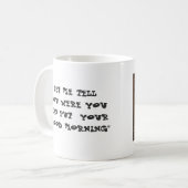 Goedemorgen? Niet voor Grumpy Angel Koffiemok (Voorkant links)