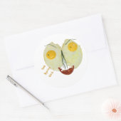 Goedemorgen, oeiwit ronde sticker (Envelop)