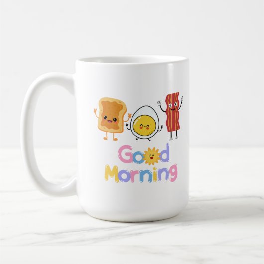 Goedemorgen Ontbijt 😁 koffie mok 15oz (Links)