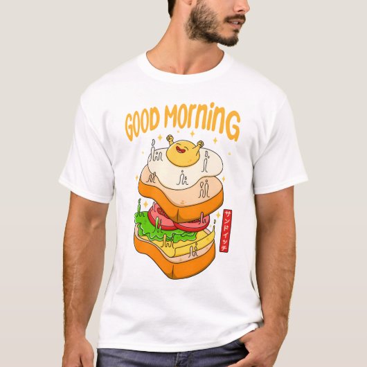 Goedemorgen ontbijt t-shirt (Voorkant)