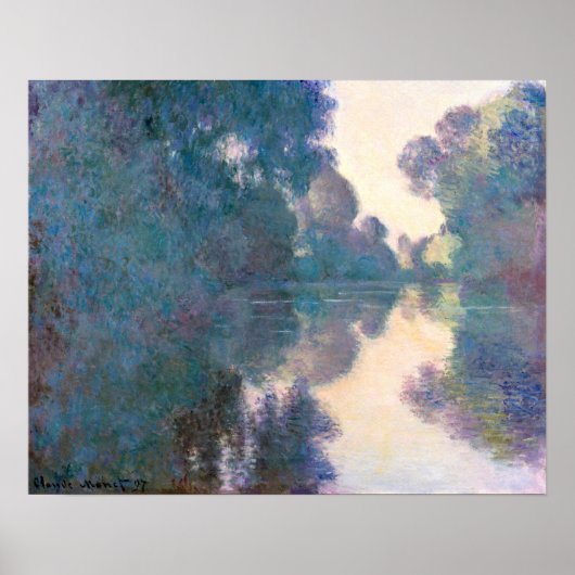 Goedemorgen op de Seine bij Giverny (1897) Poster (Voorkant)