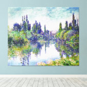 Goedemorgen op de Seine, door Claude Monet Canvas Afdruk (Insitu (Houten vloer))