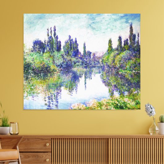 Goedemorgen op de Seine, door Claude Monet Canvas Afdruk (Insitu (Woonkamer))