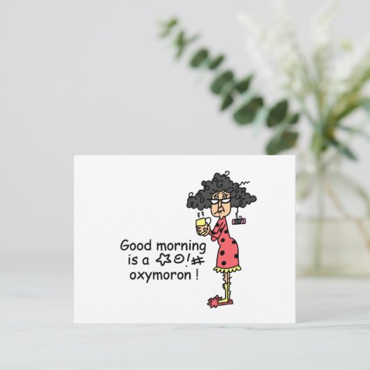 Goedemorgen Oxymoron Briefkaart (Staand voorkant)