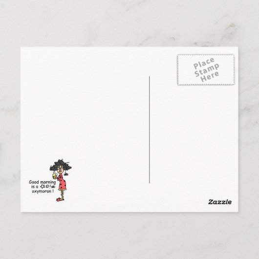 Goedemorgen Oxymoron Briefkaart (Achterkant)