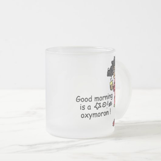 Goedemorgen Oxymoron Matglas Koffiemok (Voorkant rechts)