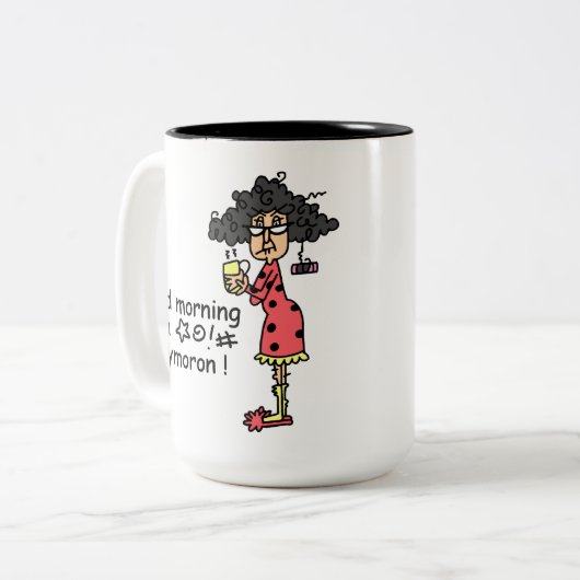 Goedemorgen Oxymoron Tweekleurige Koffiemok (Voorkant links)