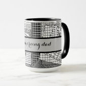 Goedemorgen pa Black Grey Ringer 15oz Mok (Voorkant rechts)