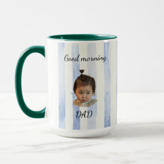 Goedemorgen papa aangepaste fotomok nieuwe papa ca mok