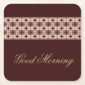 Goedemorgen papieren Onderzetters in wijn en Roos (Voorkant)