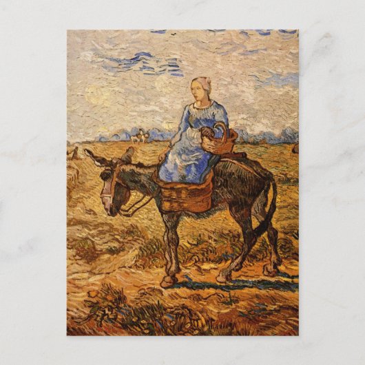 Goedemorgen, Peasant Couple van Vincent van Gogh Briefkaart (Voorkant)