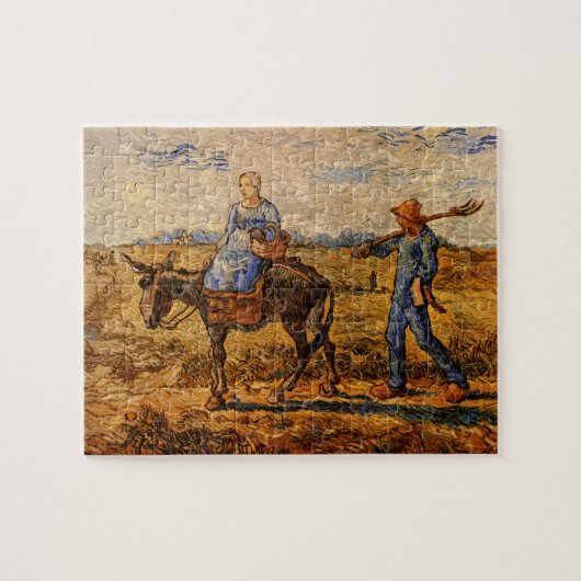Goedemorgen, Peasant Couple van Vincent van Gogh Legpuzzel (Horizontaal)
