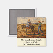 Goedemorgen, Peasant Couple van Vincent van Gogh Magneet (Voorkant / Achterkant)