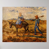 Goedemorgen, Peasant Couple van Vincent van Gogh Poster (Voorkant)