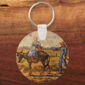 Goedemorgen, Peasant Couple van Vincent van Gogh Sleutelhanger (Voorkant)