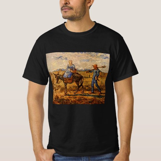 Goedemorgen, Peasant Couple van Vincent van Gogh T-shirt (Voorkant)