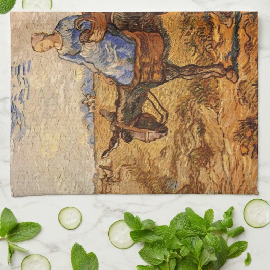 Goedemorgen, Peasant Couple van Vincent van Gogh Theedoek (Gevouwen)