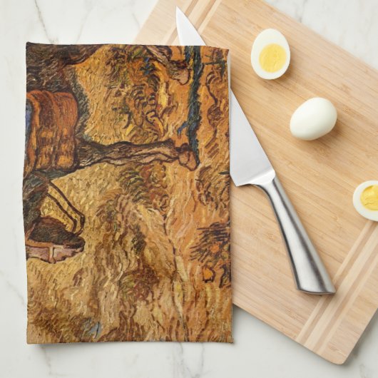 Goedemorgen, Peasant Couple van Vincent van Gogh Theedoek (Quarter Fold)