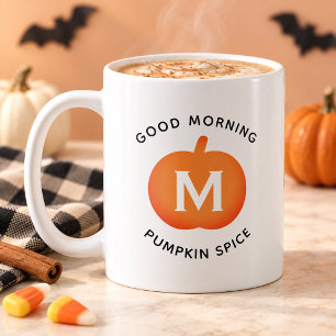 Goedemorgen Pompoengewürs Oranje Pompoen Monogram Koffiemok