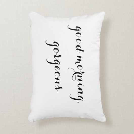 "Goedemorgen, prachtig" decoratief kussen (Voorkant(Verticaal))